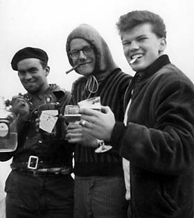 B/W photo of the original Davy crew