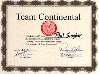 Team Continental diploma